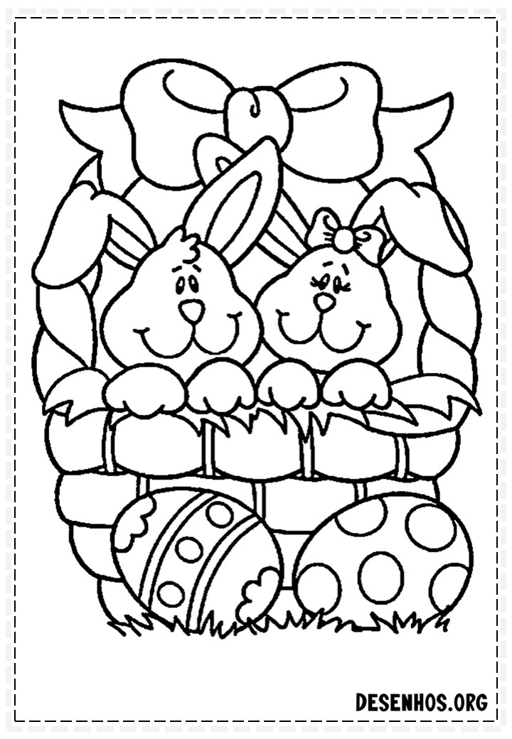 100 Desenhos da Páscoa para colorir