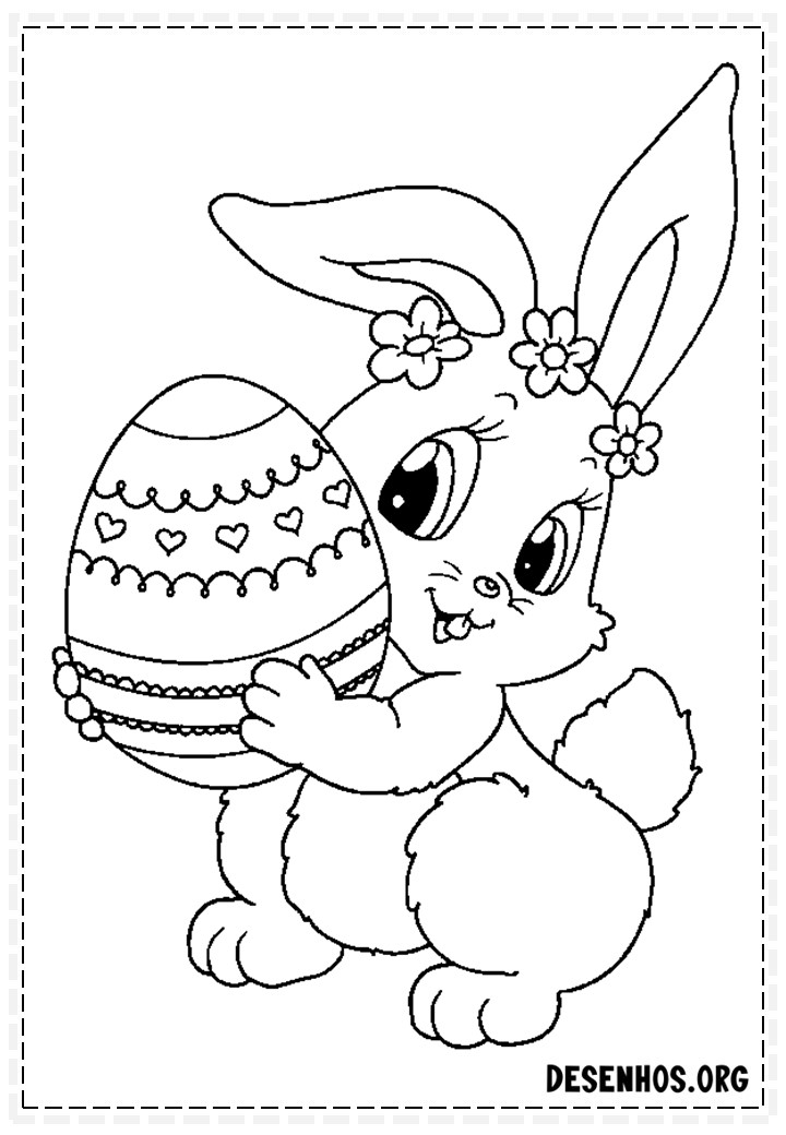 100 Desenhos da Páscoa para colorir