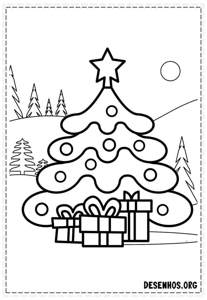 162 Enfeites de Natal para colorir
