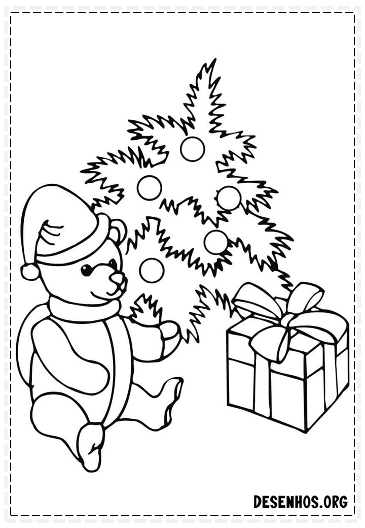 162 Enfeites de Natal para colorir