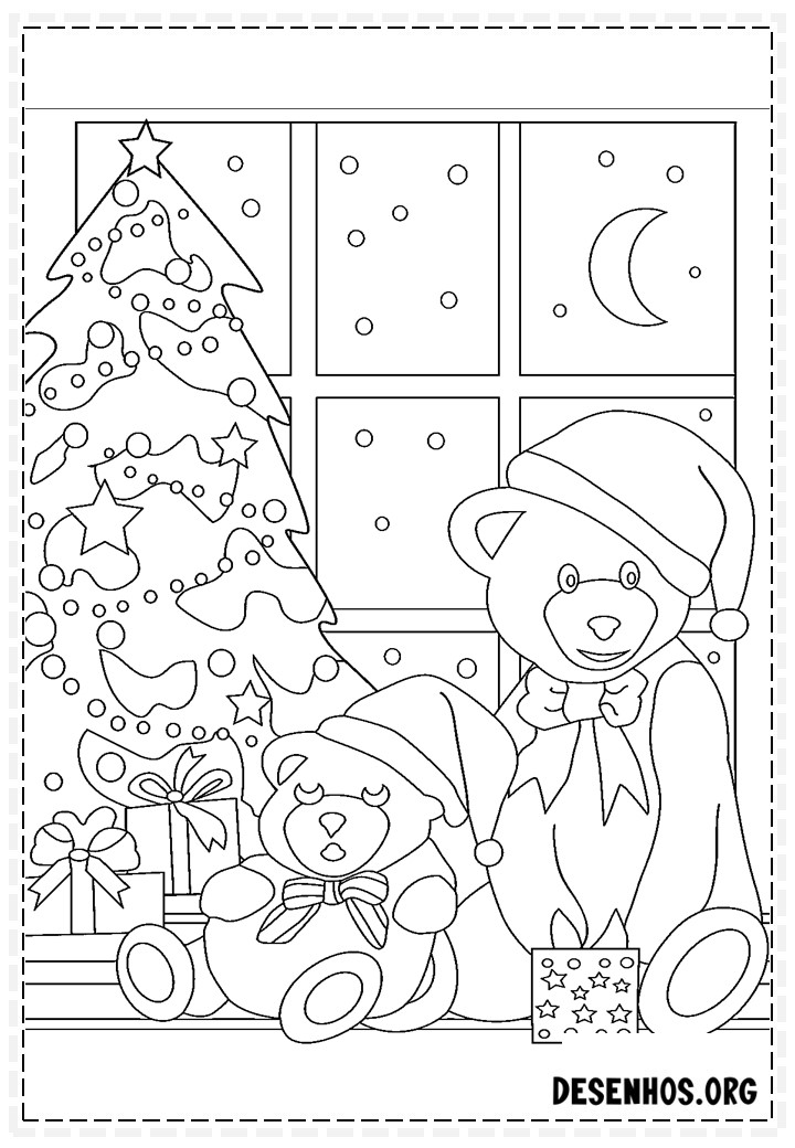 162 Enfeites de Natal para colorir