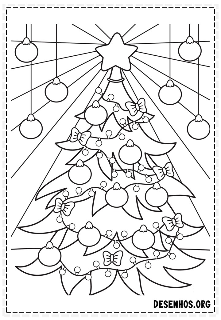 Desenhos de lâmpadas de natal kawaii para colorir