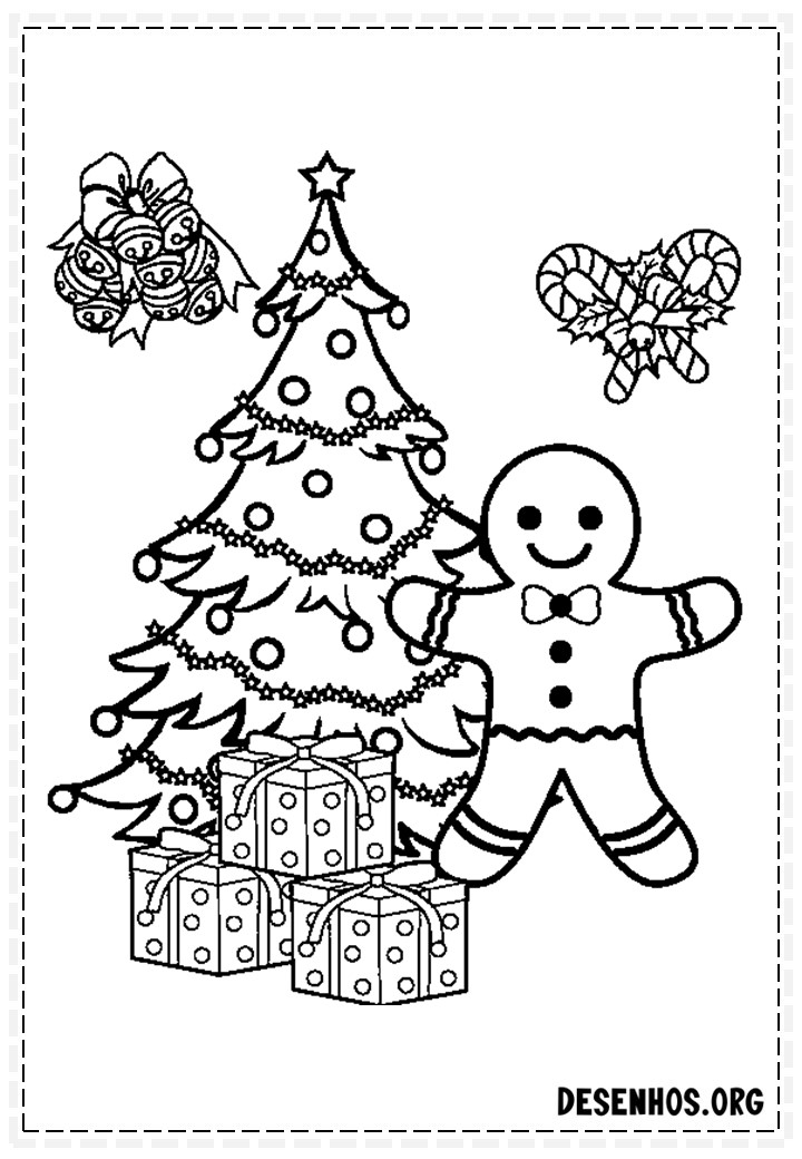 162 Enfeites de Natal para colorir