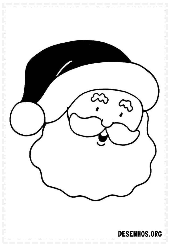 137 Desenhos do Papai Noel para colorir