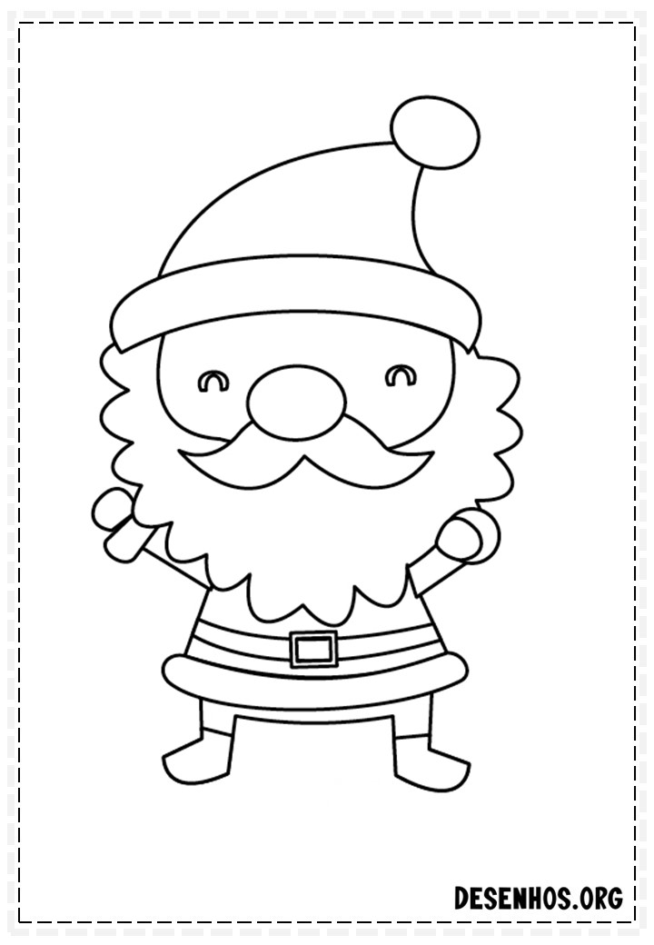 137 Desenhos do Papai Noel para colorir