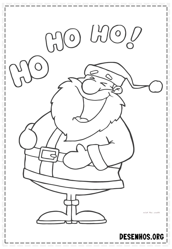 137 Desenhos do Papai Noel para colorir
