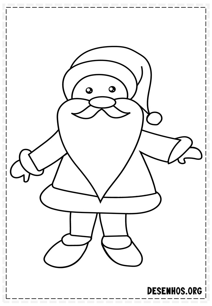 137 Desenhos do Papai Noel para colorir