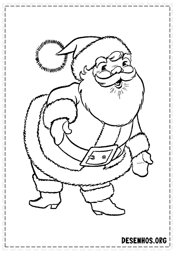 137 Desenhos do Papai Noel para colorir