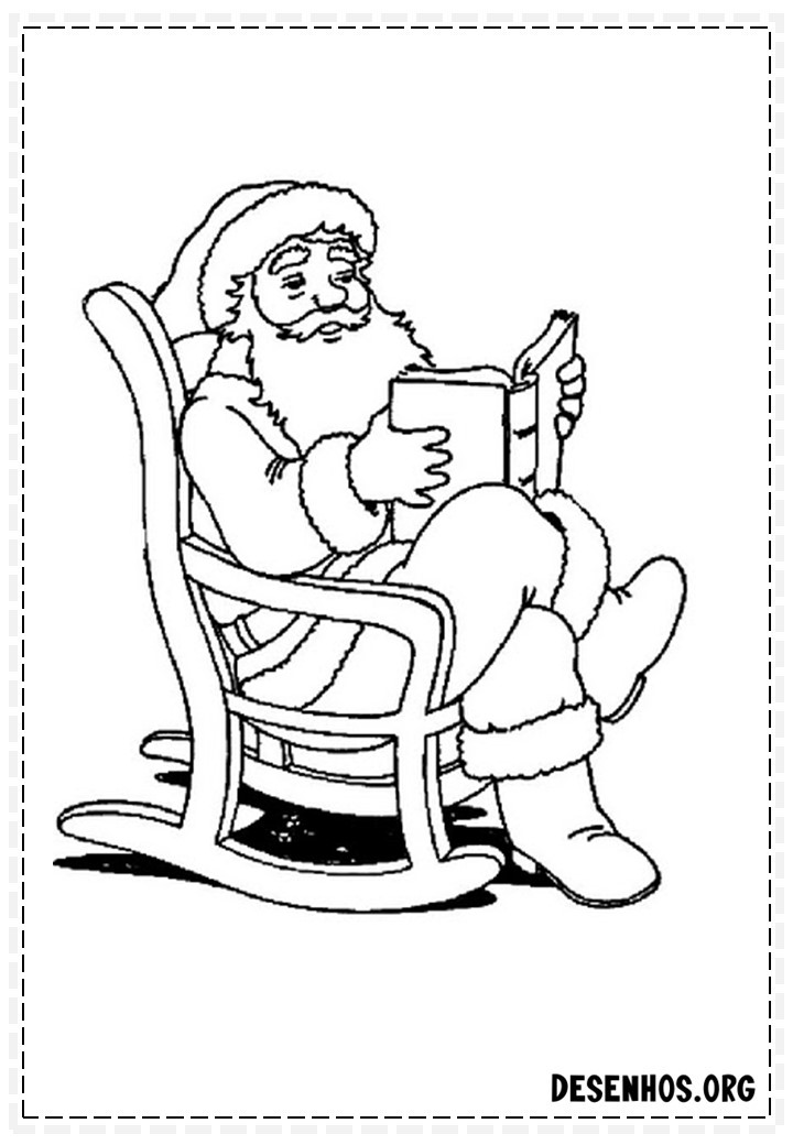 137 Desenhos do Papai Noel para colorir