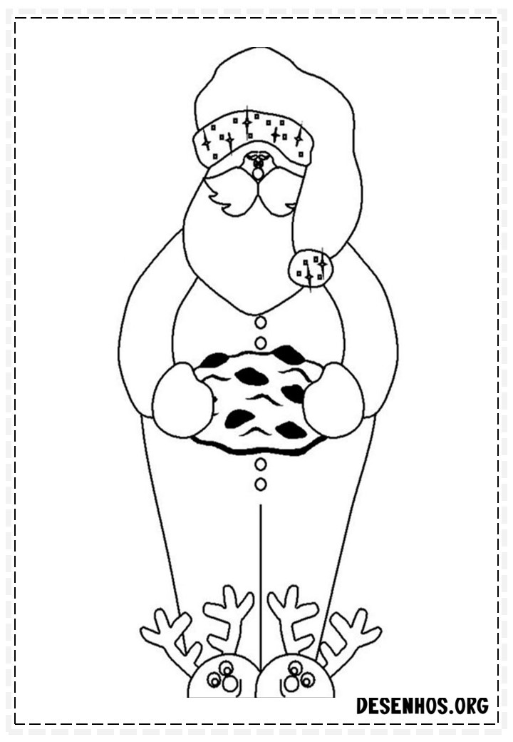 137 Desenhos do Papai Noel para colorir