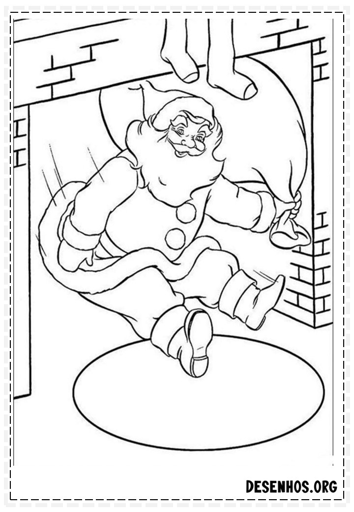 137 Desenhos do Papai Noel para colorir