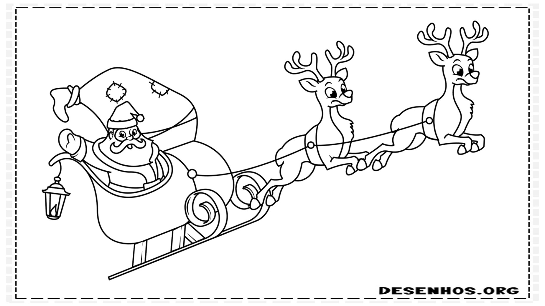 papai noel para colorir 1