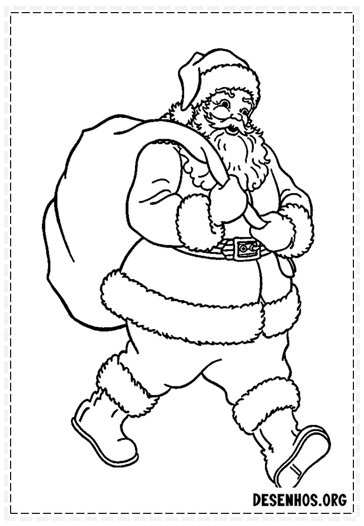 papai noel para colorir 108