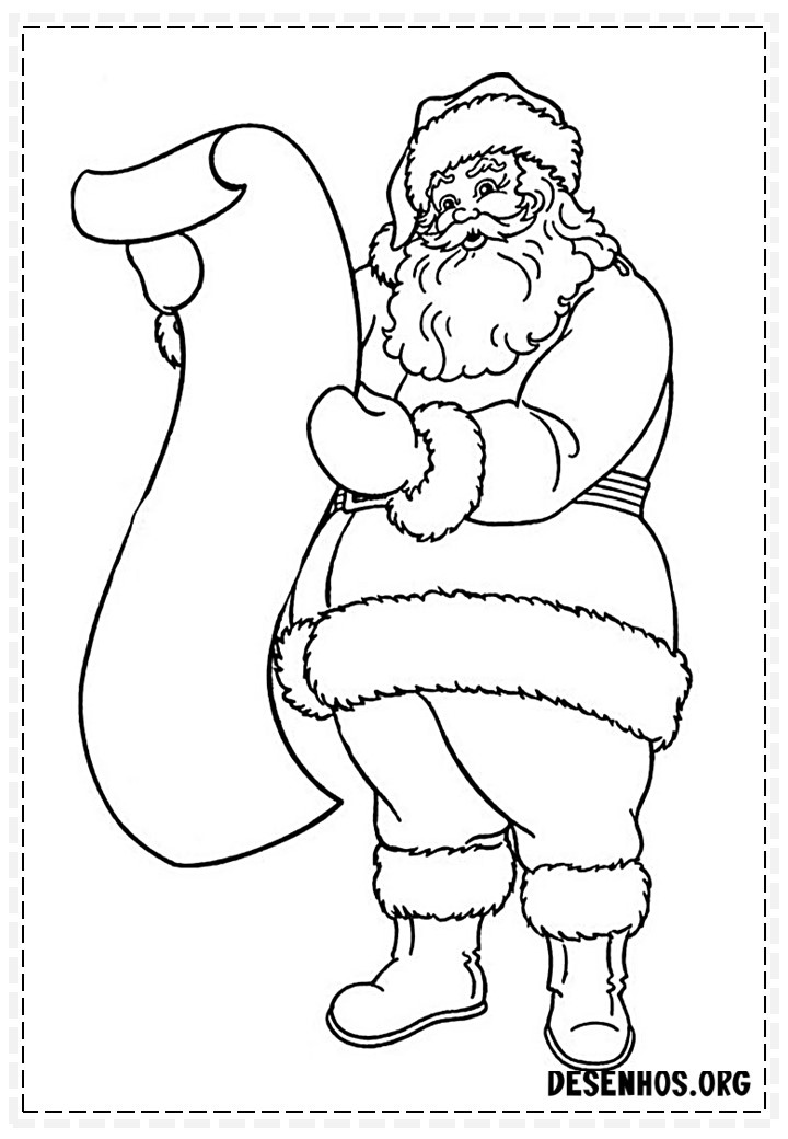 papai noel para colorir 109
