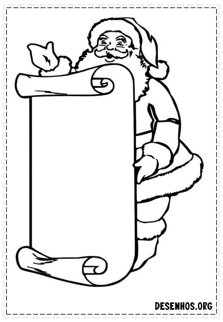 papai noel para colorir 117