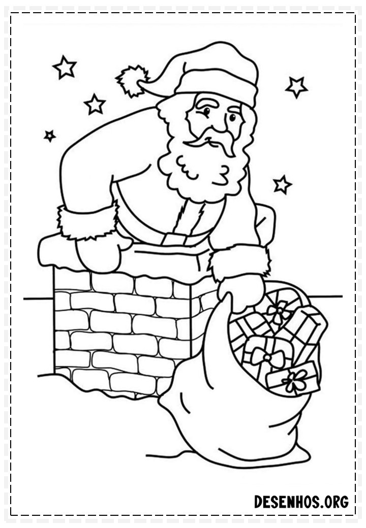papai noel para colorir 118