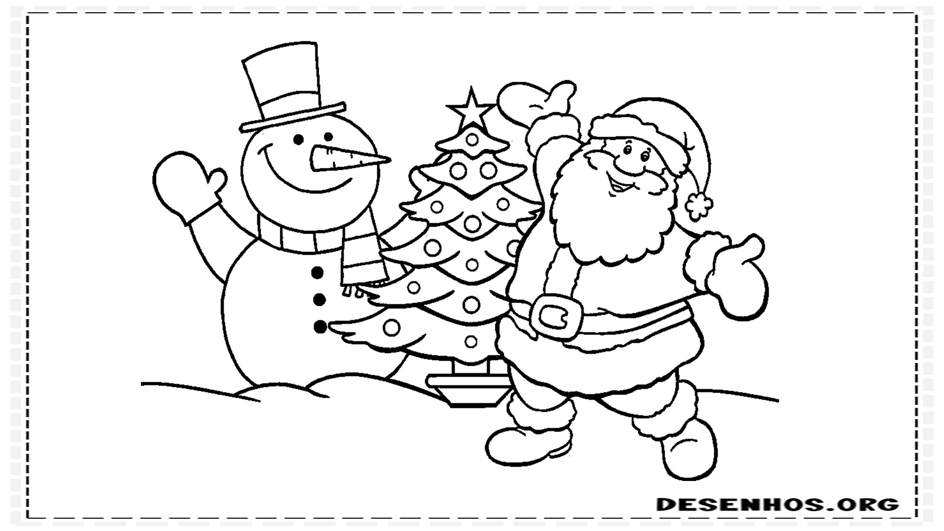 papai noel para colorir 12