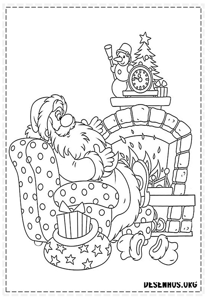 papai noel para colorir 121