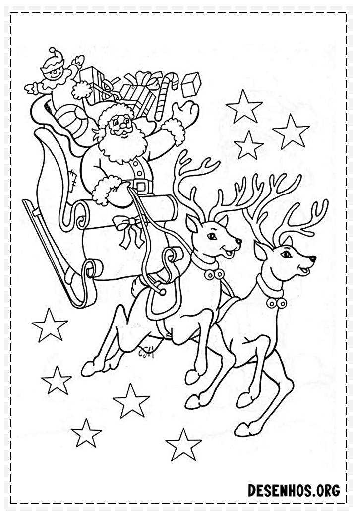 papai noel para colorir 124