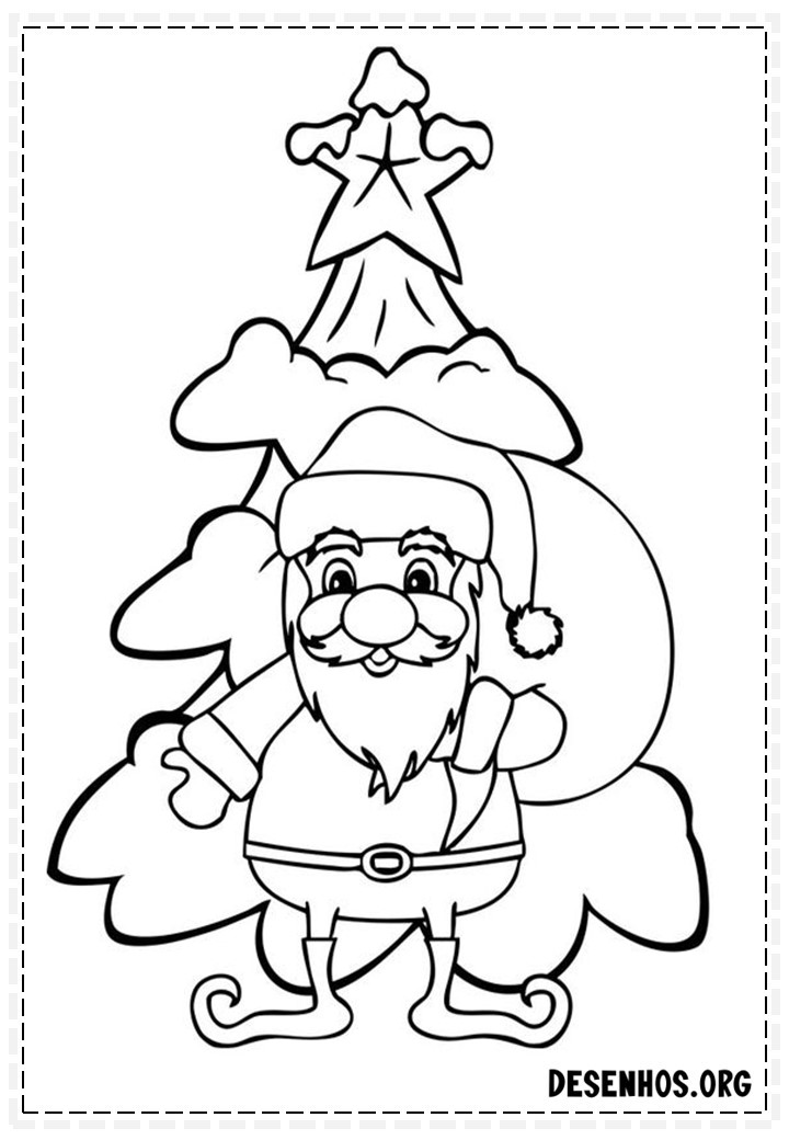 papai noel para colorir 126