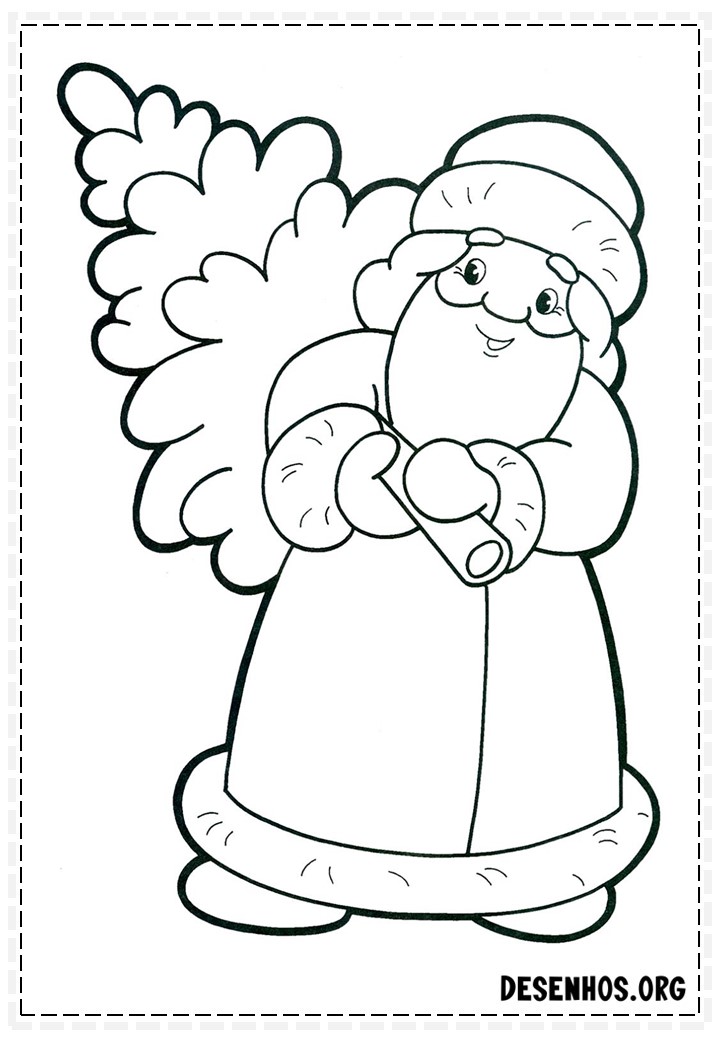 papai noel para colorir 136