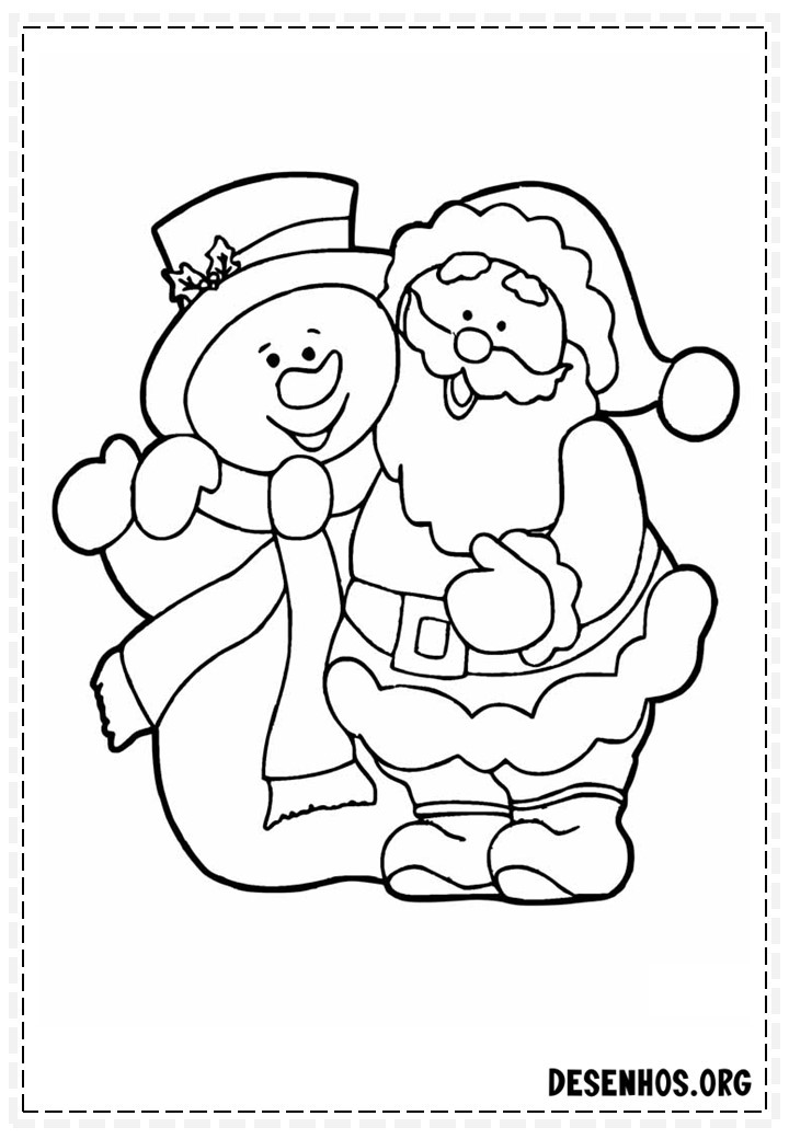 papai noel para colorir 137