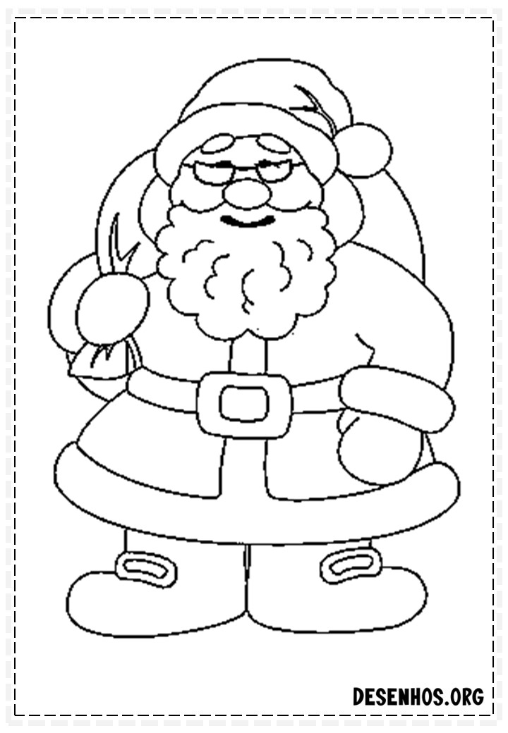 papai noel para colorir 138