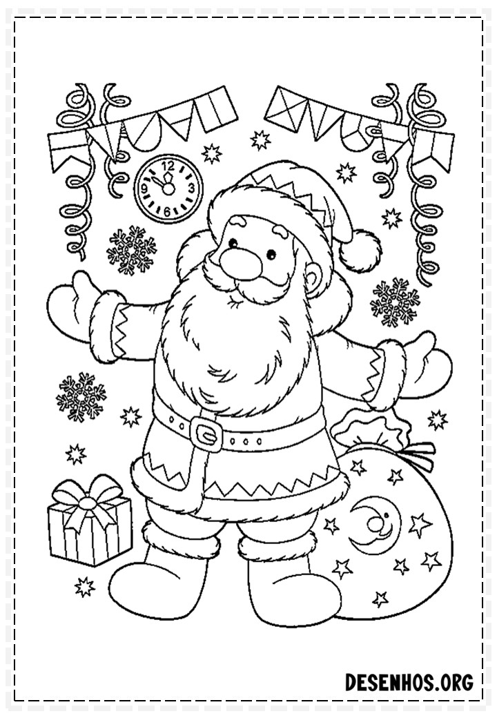 papai noel para colorir 40