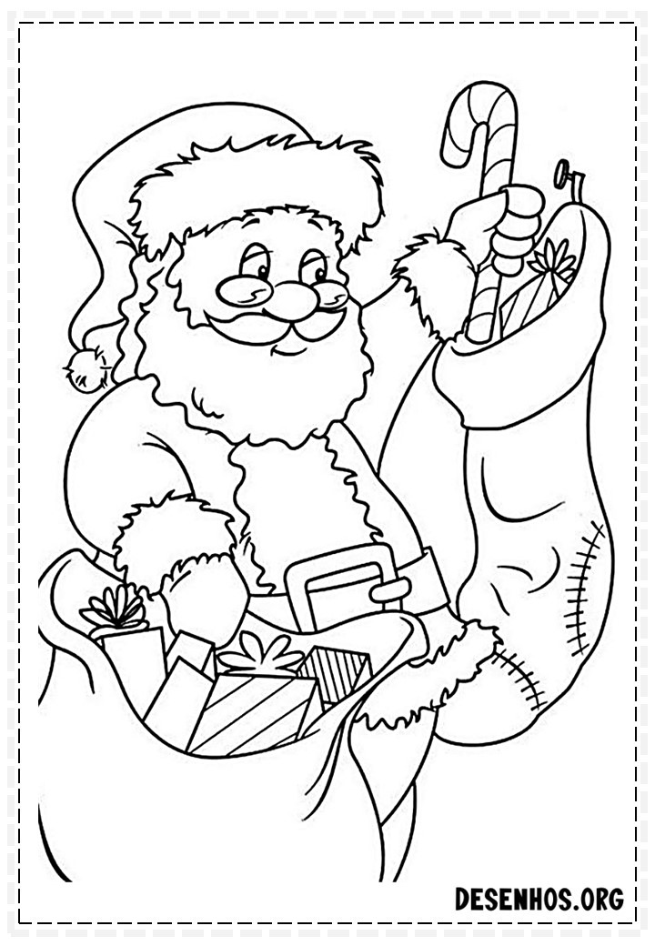 papai noel para colorir 46