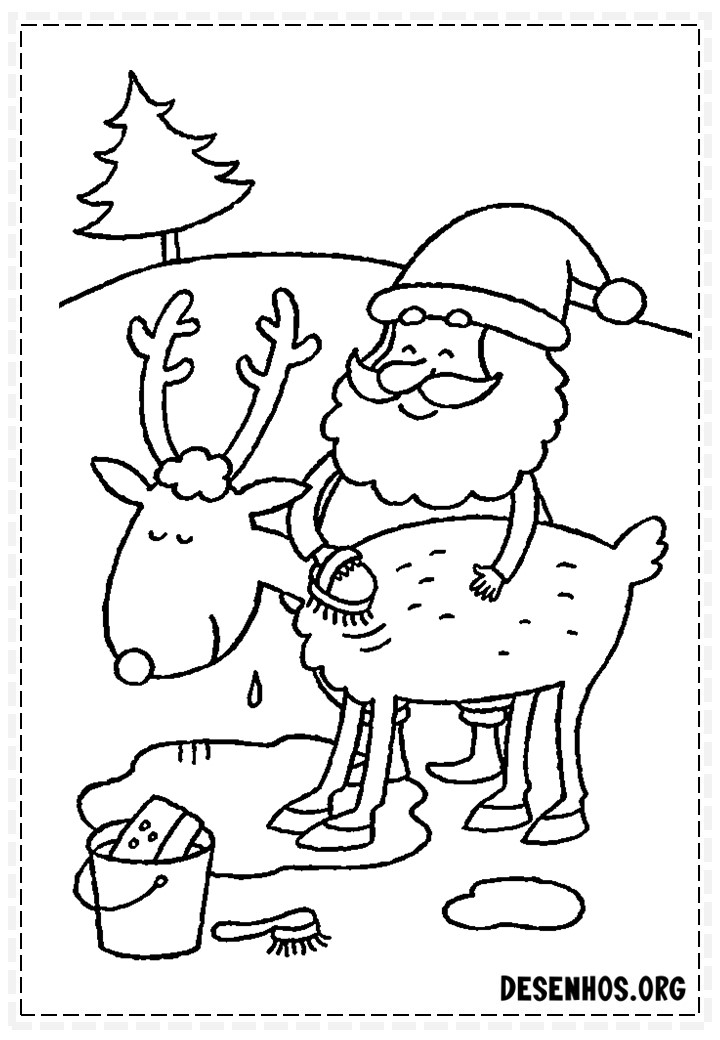 papai noel para colorir 58