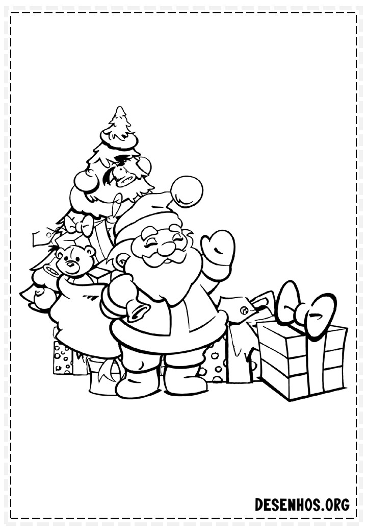 papai noel para colorir 61
