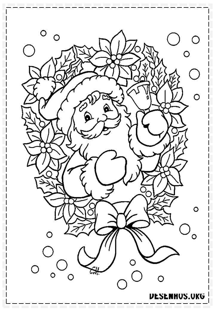 papai noel para colorir 63