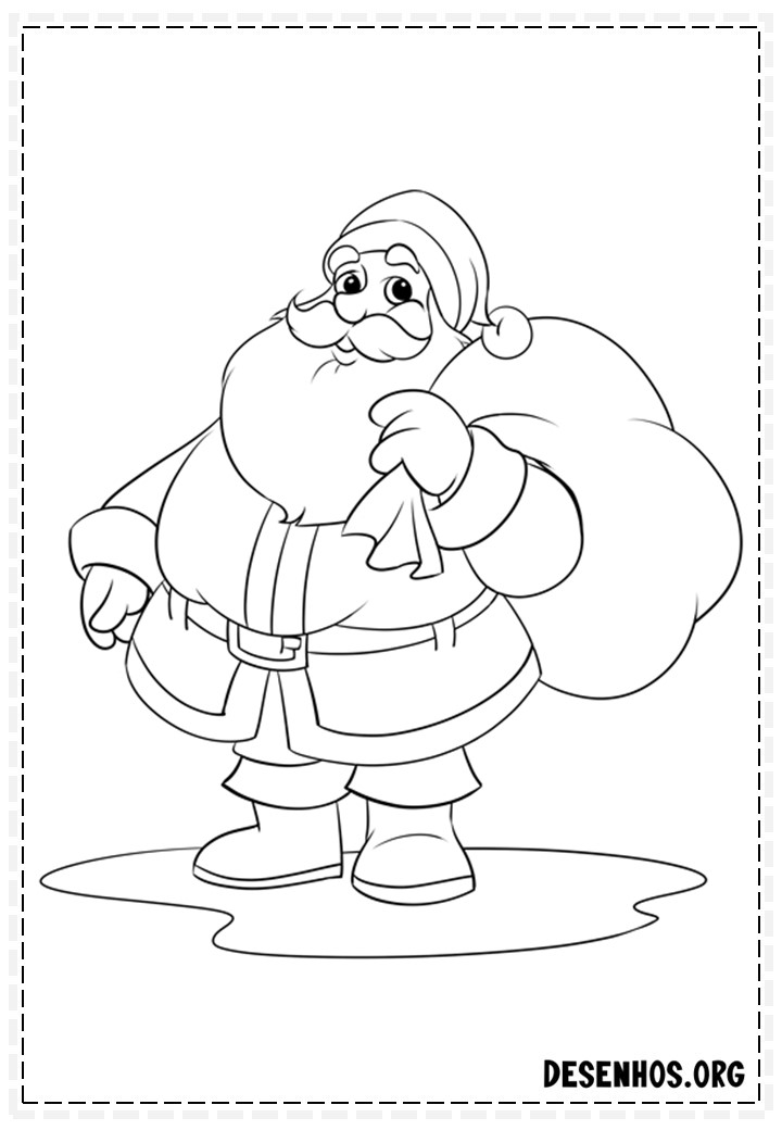 papai noel para colorir 67