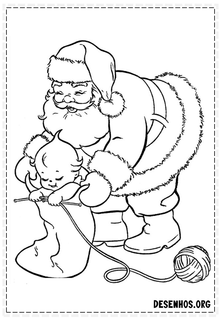 papai noel para colorir 71