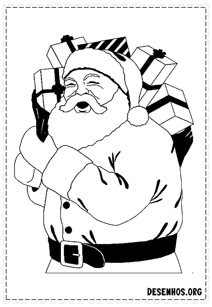 papai noel para colorir 76