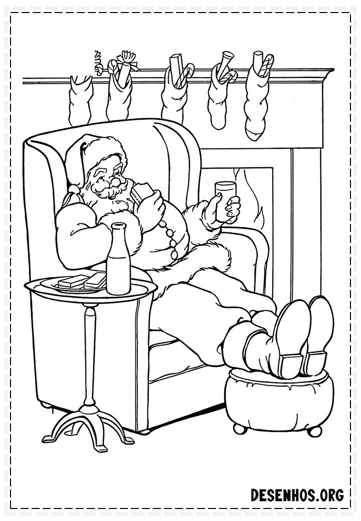 papai noel para colorir 81