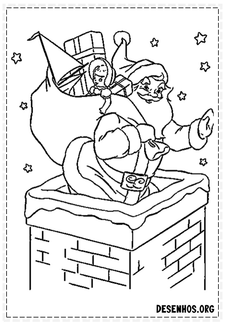 papai noel para colorir 92