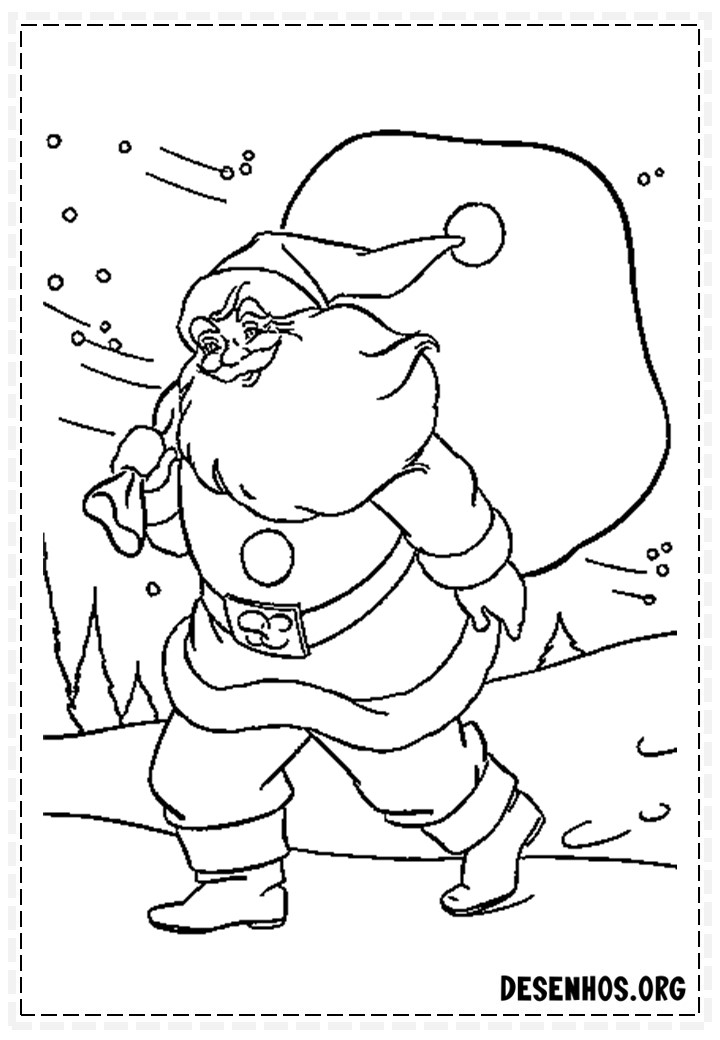 papai noel para colorir 93