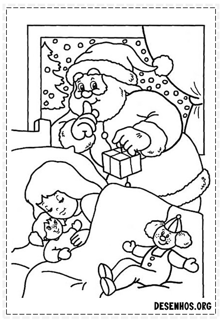 papai noel para colorir 96