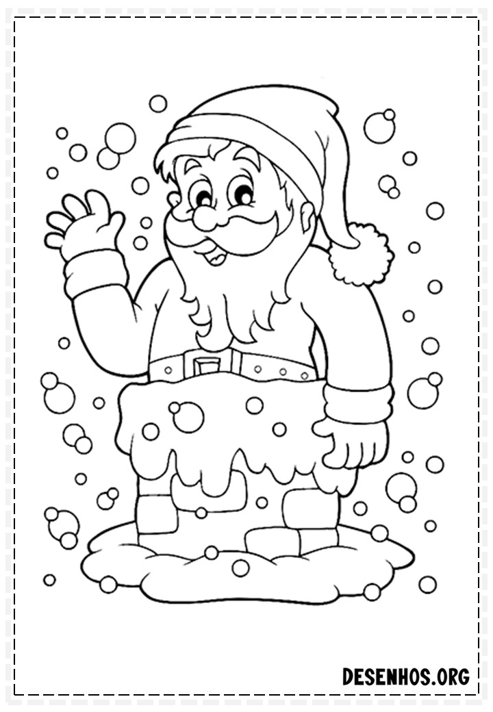 papai noel para colorir 97