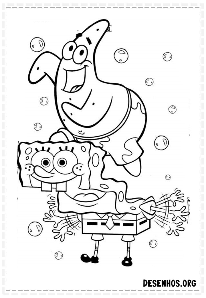 25 Desenhos do Patrick Estrela para colorir