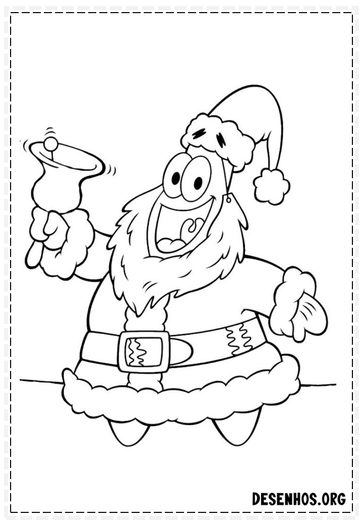 25 Desenhos do Patrick Estrela para colorir