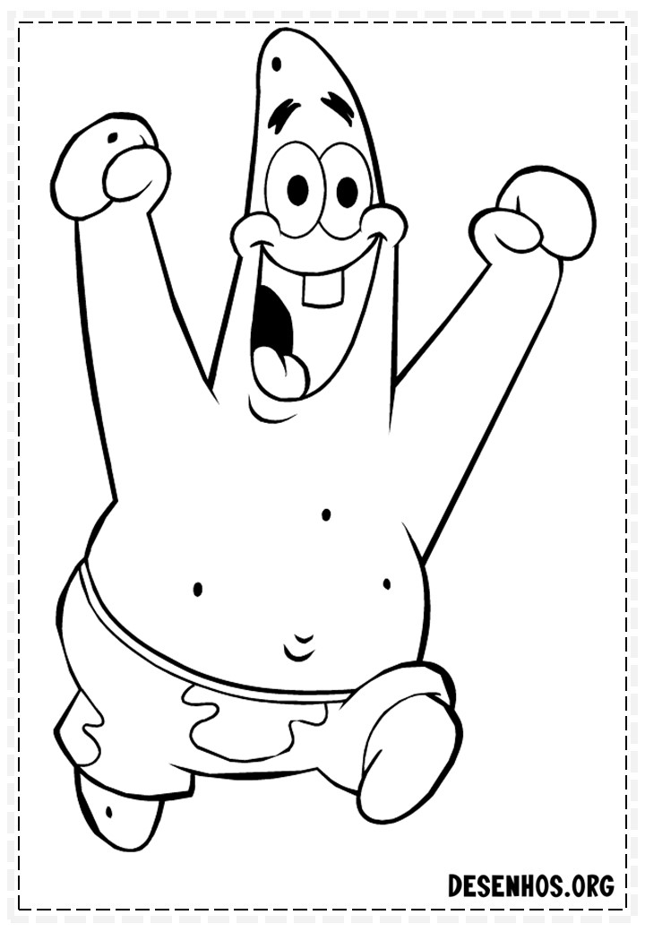 25 Desenhos do Patrick Estrela para colorir