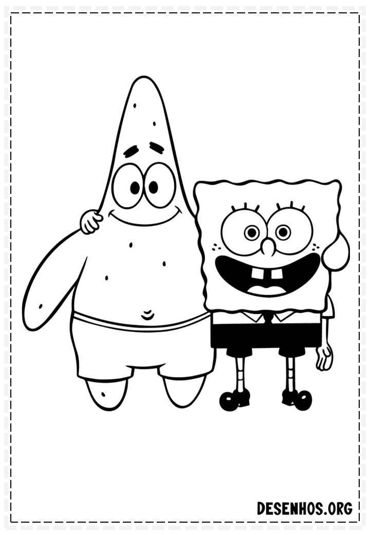 25 Desenhos do Patrick Estrela para colorir