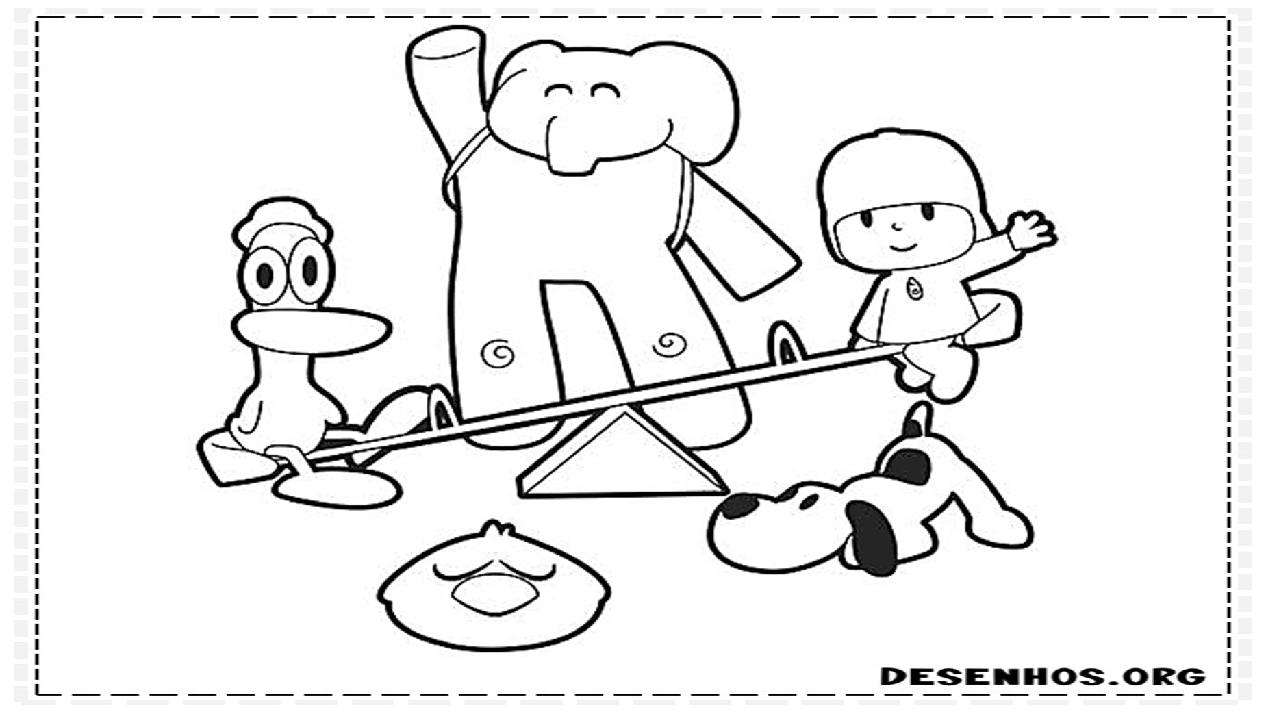 100 Desenhos Para Pintar E Colorir Pocoyo - Folha A4 Avulsa ! 1 Desenho Por  Folha! - #0309