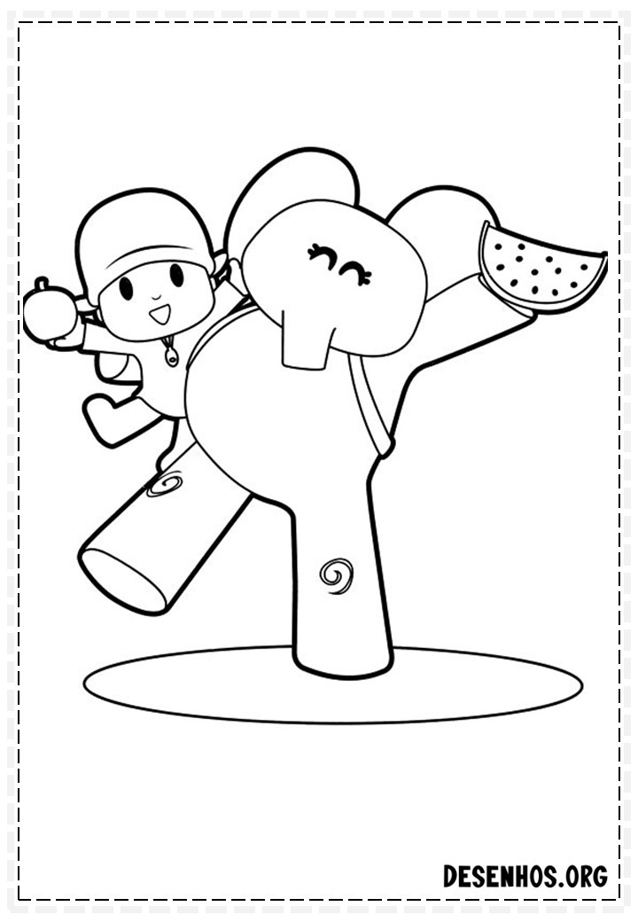 Mais de 70 desenhos do Pocoyo para colorir