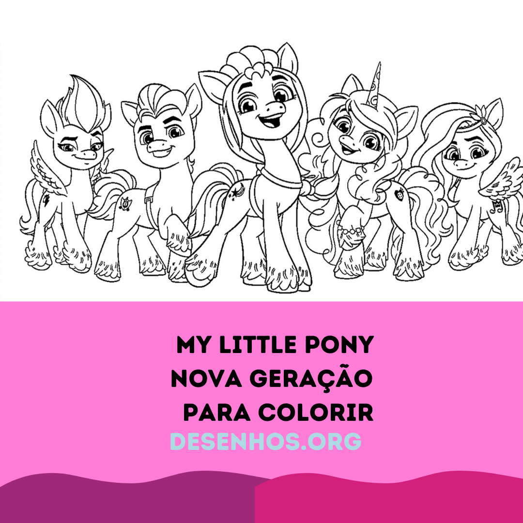 Desenhos da Quarta Geração De My Little Pony Para colorir