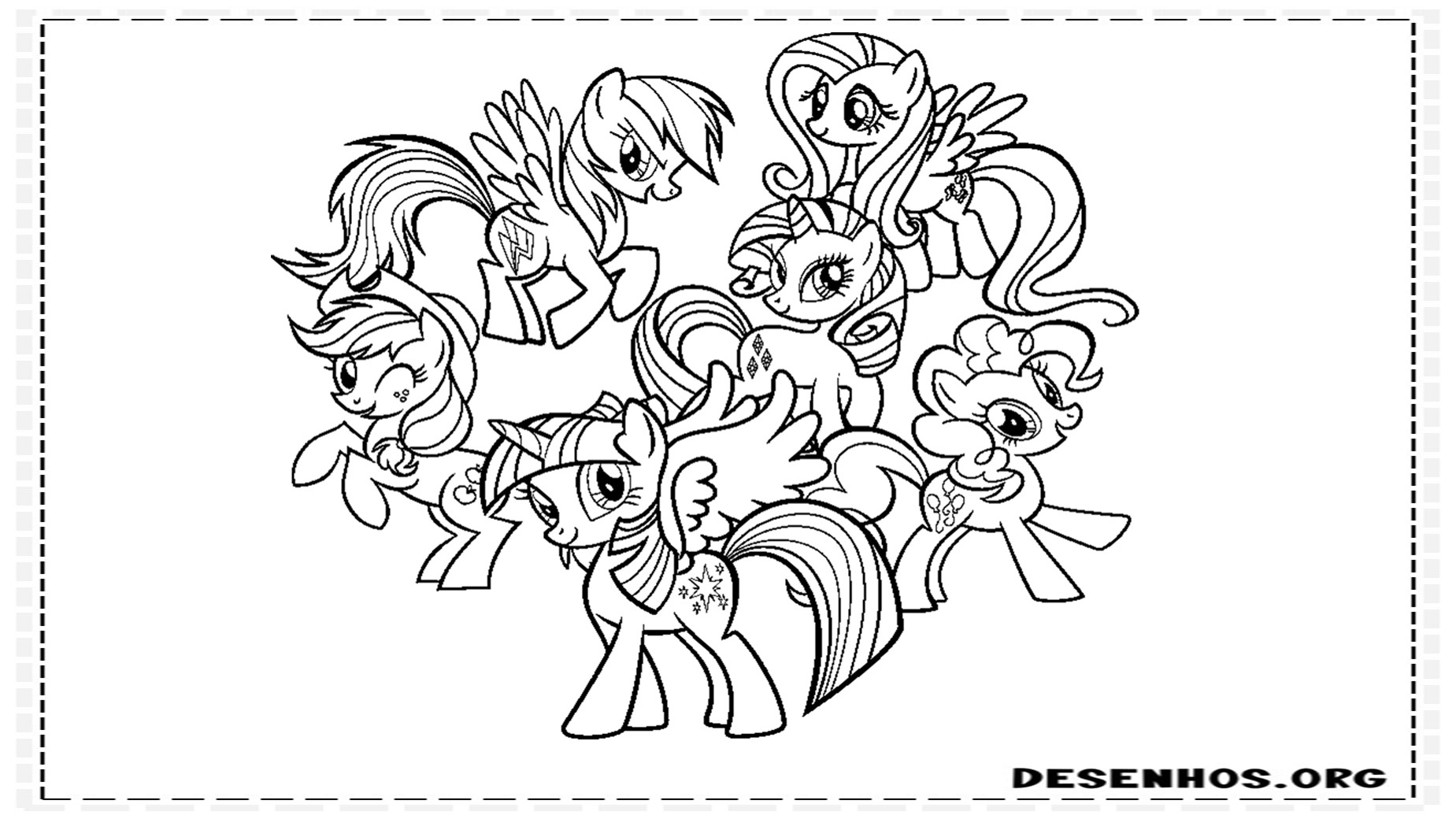 140 Desenhos para colorir My Little Pony
