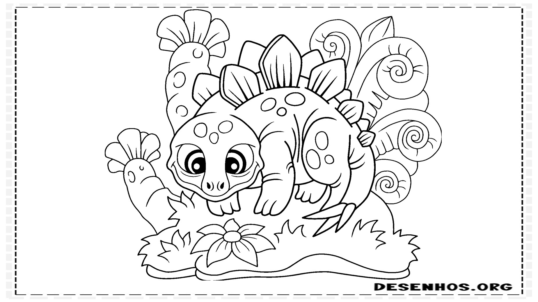 desenhos de dinossauros para colorir 23