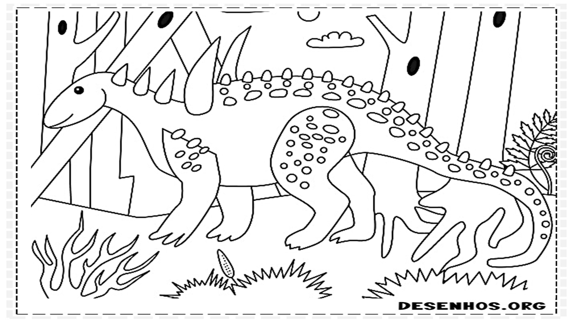 desenhos de dinossauros para colorir 64